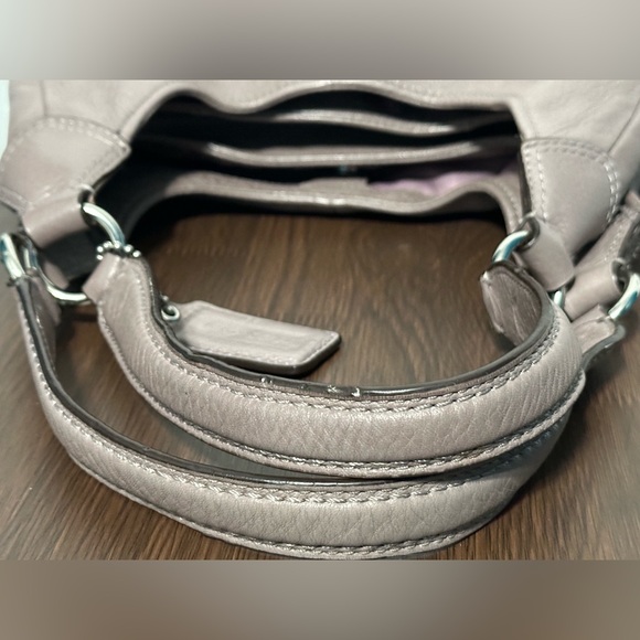 Coach Madison Maggie Taupe Leather Hobo Tote Carryall Shoulder Bag Purse - Picture 8 of 14